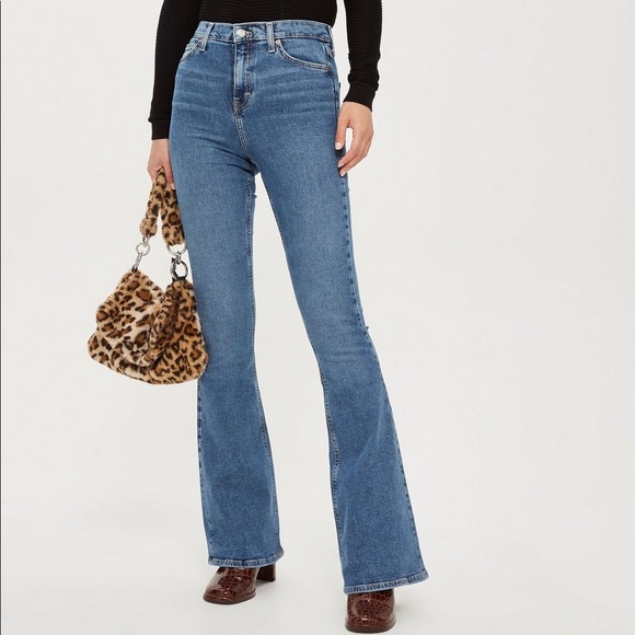 Topshop Moto Jamie Flare Jeans Size 28 